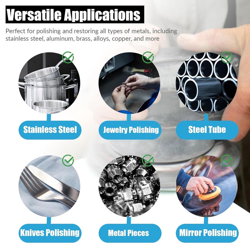 Cool Crafts 6 PCS Metal Polishing Compound Kit 23Oz Polishing Buffing Compound Bars for Aluminum Stainless Steel Jewelry Polishing - Image 3